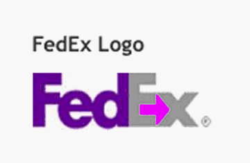 FedEx hidden logo design arrow in pink